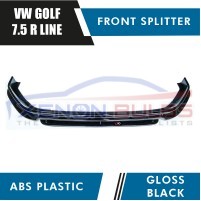 VW GOLF MK 7.5 R R/LINE FACELIFT MODELS FRONT SPLITTER GLOSS BLACK 201..